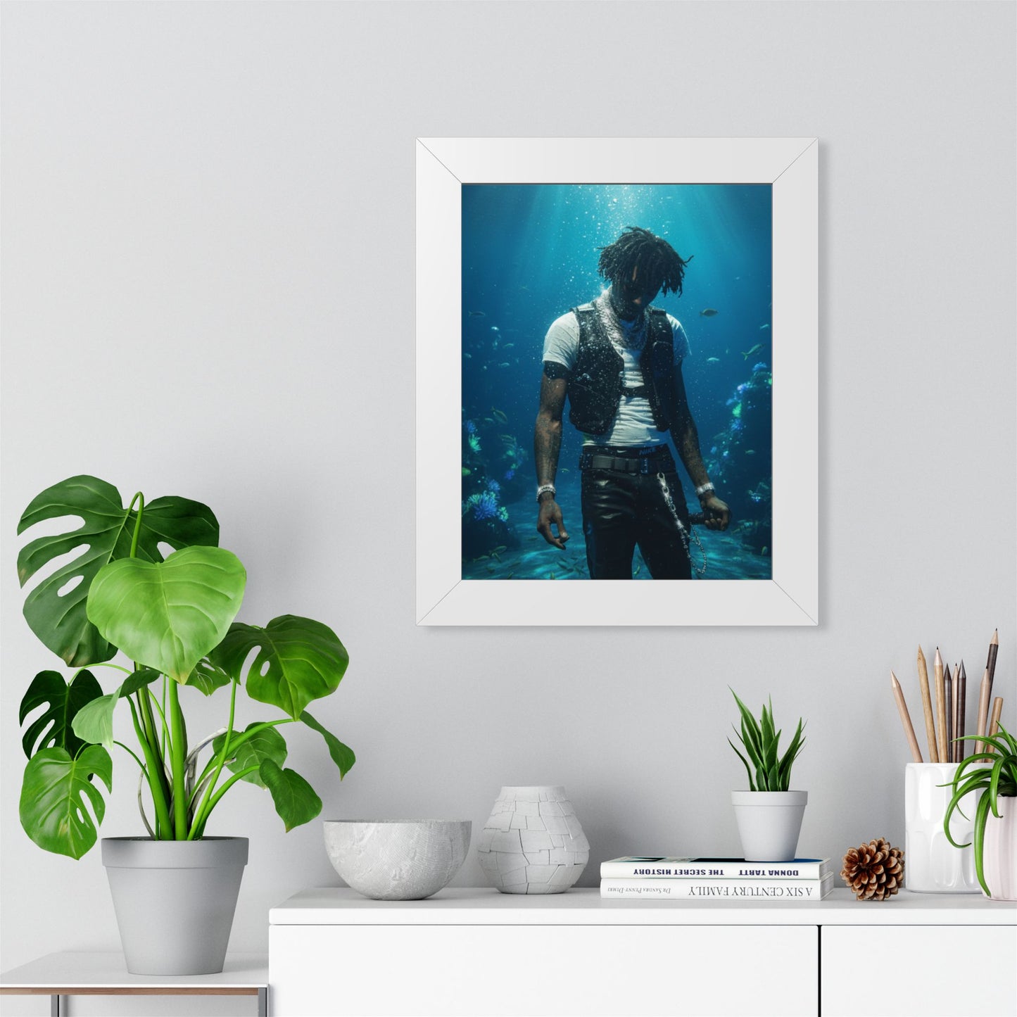 Underwater NBA YoungBoy Framed Poster