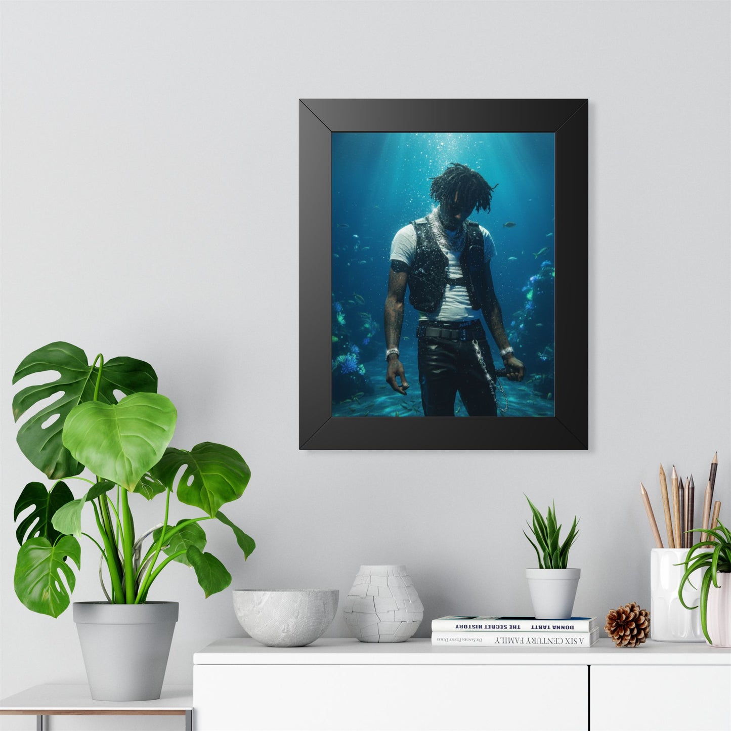 Underwater NBA YoungBoy Framed Poster